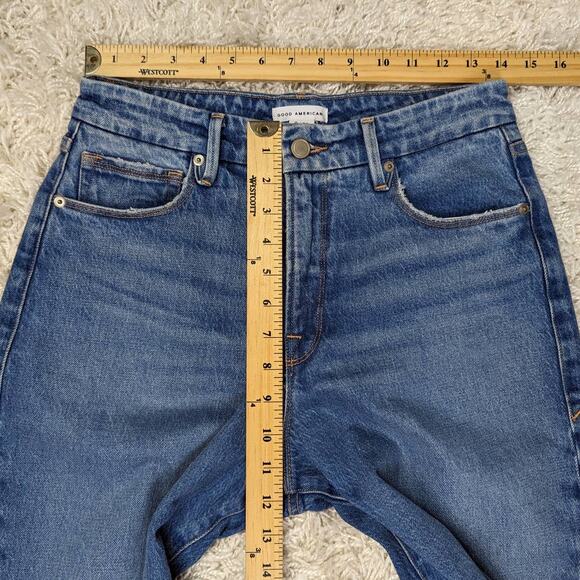 Good American High Rise Tapered Jeans Size 2/26 - Picture 7 of 11